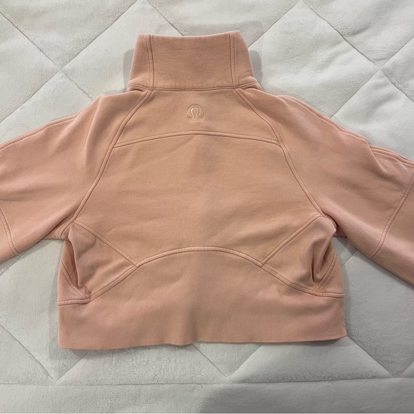 Lululemon Scuba Oversized Funnel Neck Half-Zip Peach / Orange - Picture 6 of 7